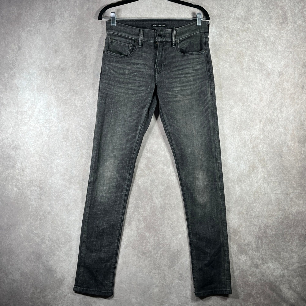 Lucky Brand Skinny Jeans Mens Size 28X32 Black Denim 121 Heritage Slim Everyday‎